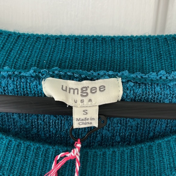 Umgee NWT Puff Sleeve Boat Neck Sweater - Picture 3 of 5